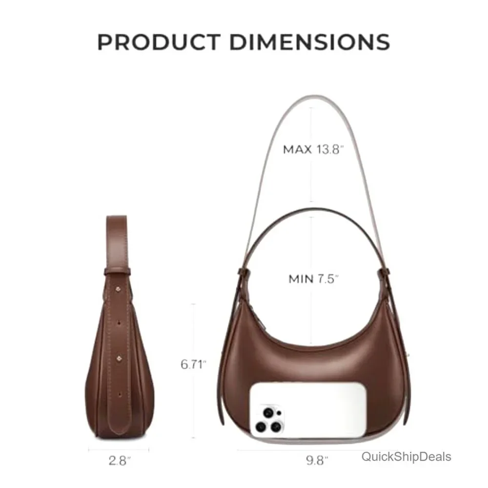 RFID Vegan Leather Shoulder Bag Hobo Clutch Top Handle Travel Purse